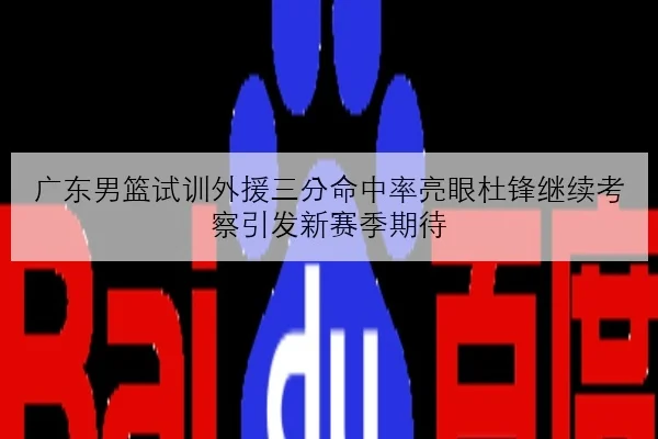 广东男篮试训外援三分命中率亮眼杜锋继续考察引发新赛季期待